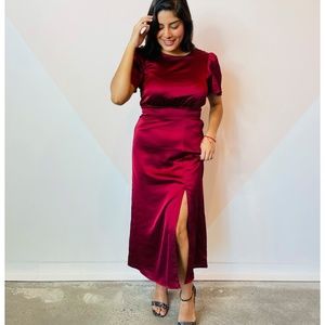 Burgundy Silk dress